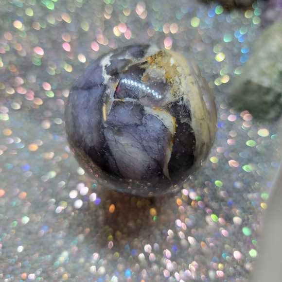 Lepidolite/Flower agate 2.17 inch or 55 mm - Picture 5 of 5